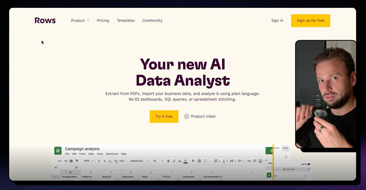 Rows website review